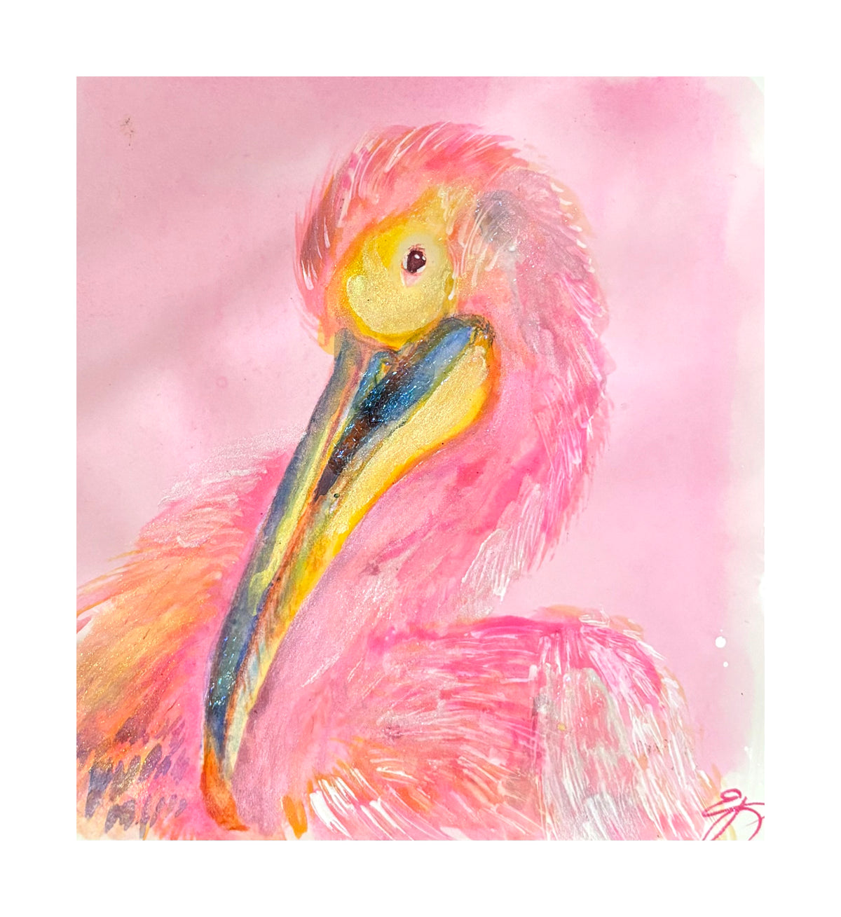 Pink Pelican Print