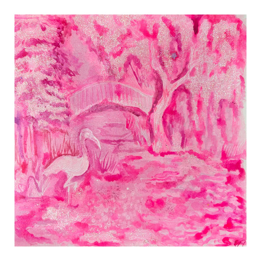 Pink City Park Print