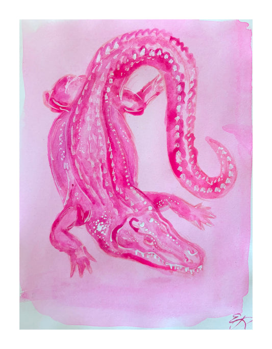 Pink Gator Print